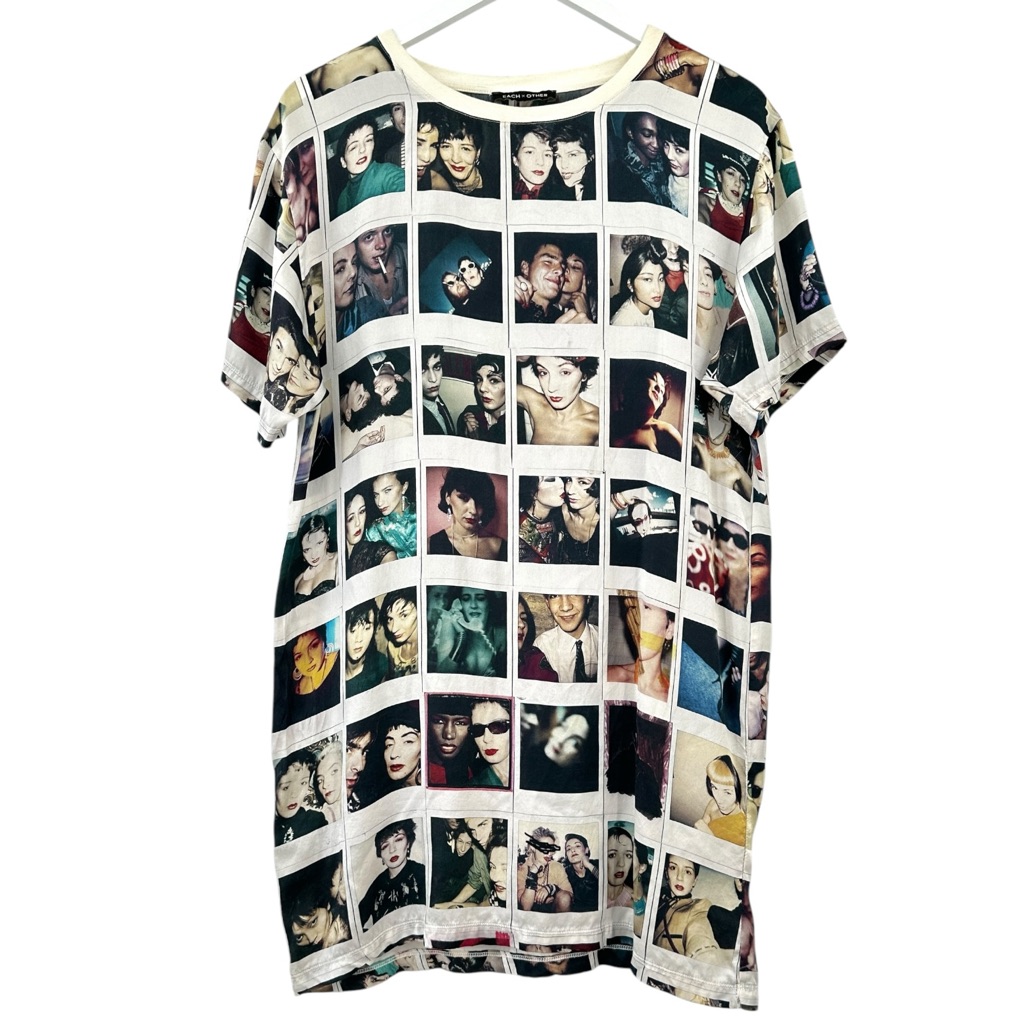 Each Other X Maripol Rare Limited Edition Polaroid Print Silk T-Shirt Mini Dress